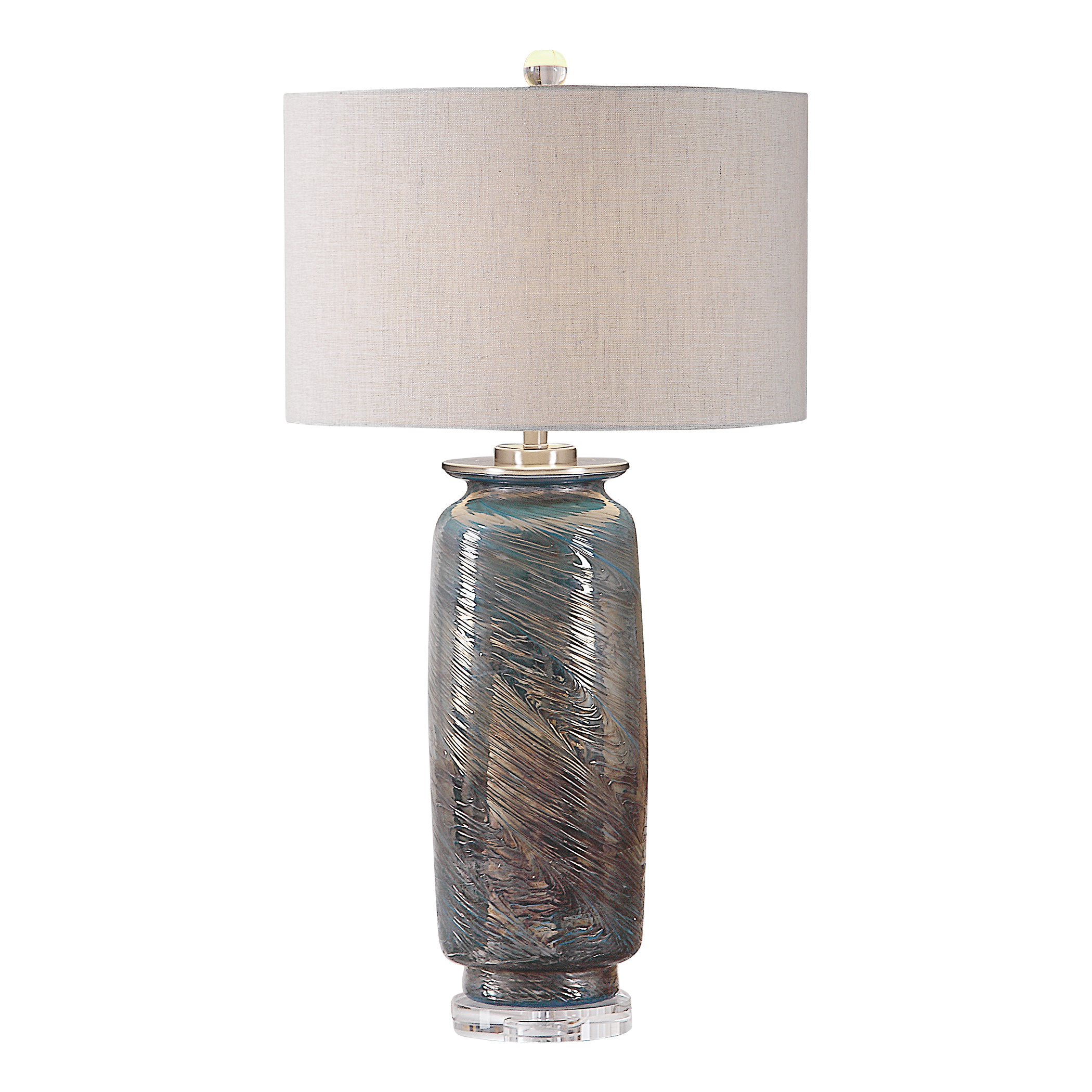 Online Designer Living Room Olesya Swirl Glass Table Lamp